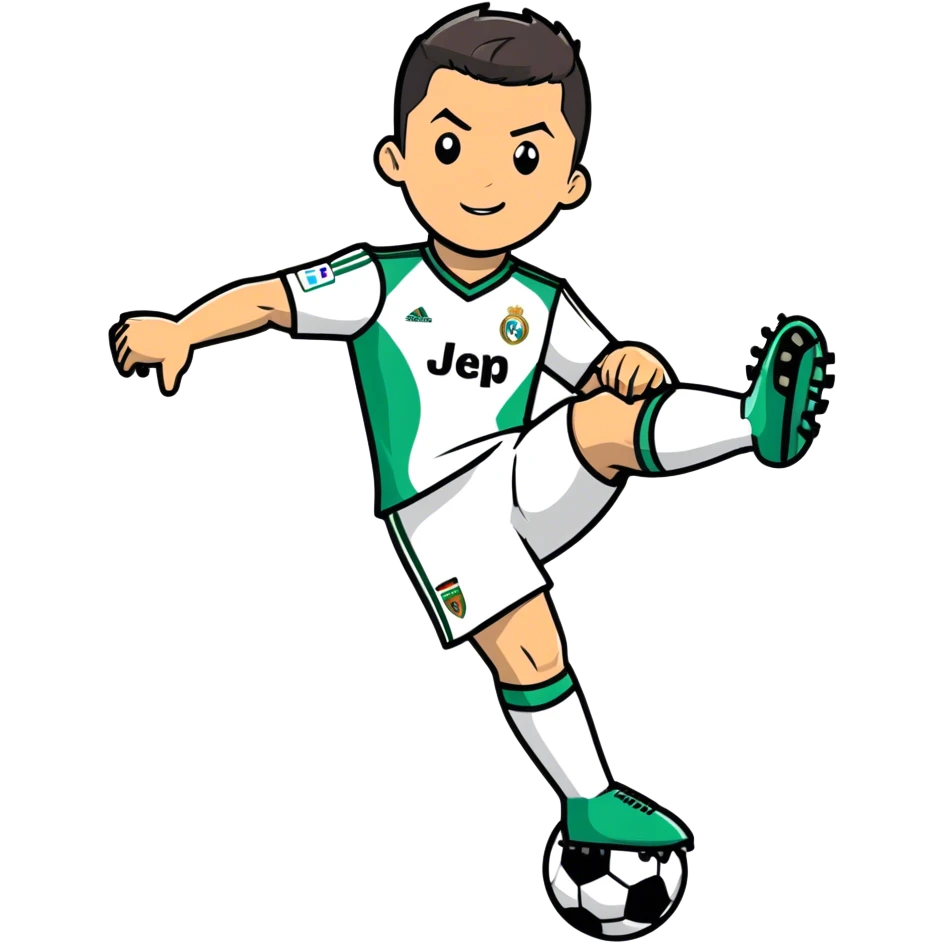 Cristiano Ronaldo scoring a goal emoji