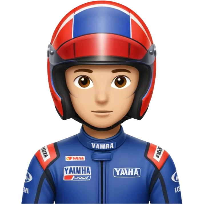 yamaha motor racer with helmet emoji