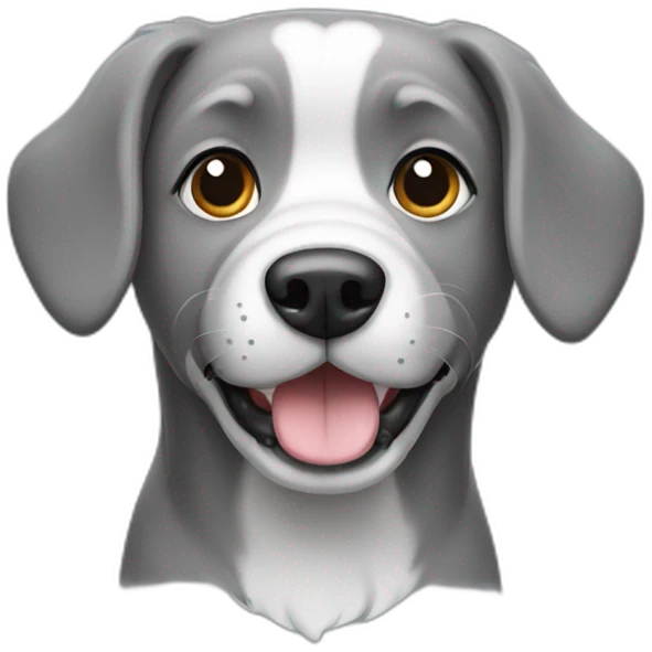 Dog with gray color emoji