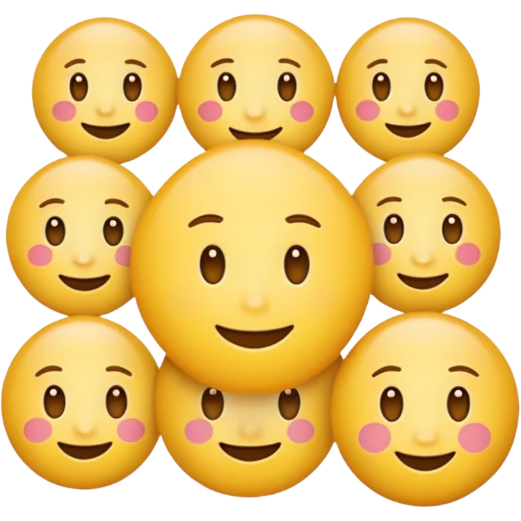 Emoji, yellow round teasing smile emoji