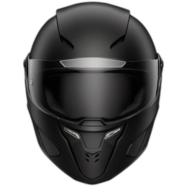 motorcycle helmet front black fullface black visor emoji