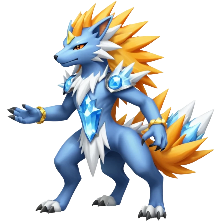 Manectric-Solgaleo-Electrike-Amaura-Fakemon-fusion, full body emoji