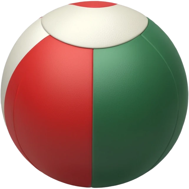pilates ball with lines red white and green emoji