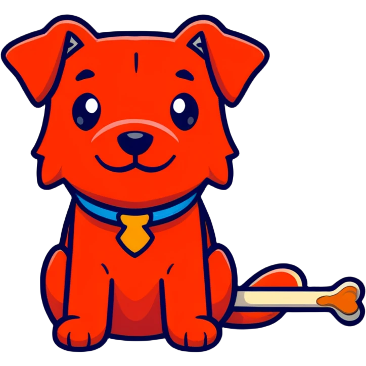 Red plastic dog bone  emoji