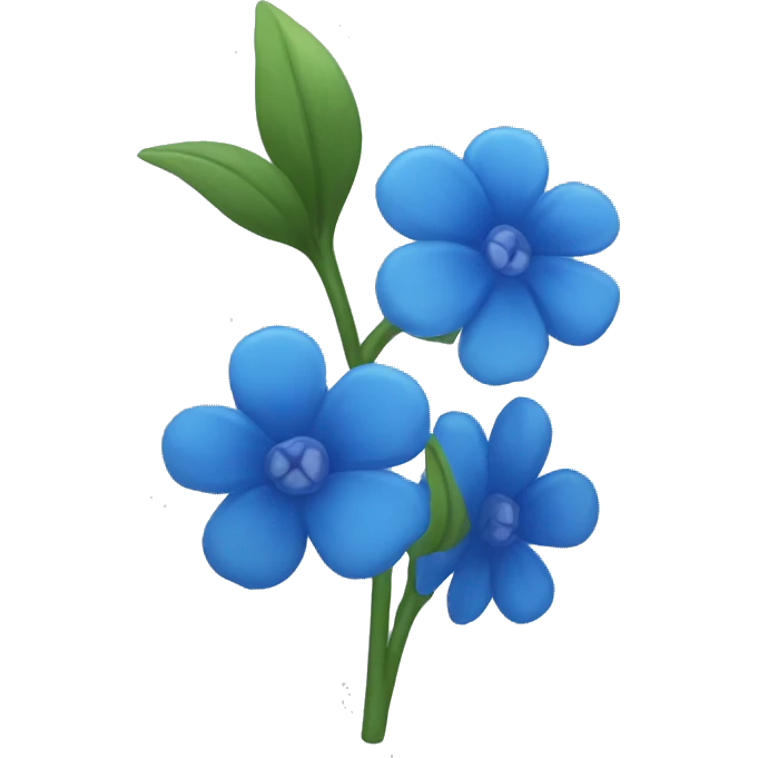 blue flowers emoji
