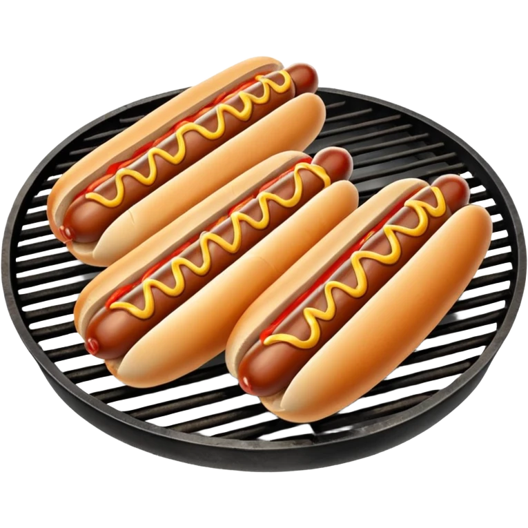 bbq hot dogs on grill emoji