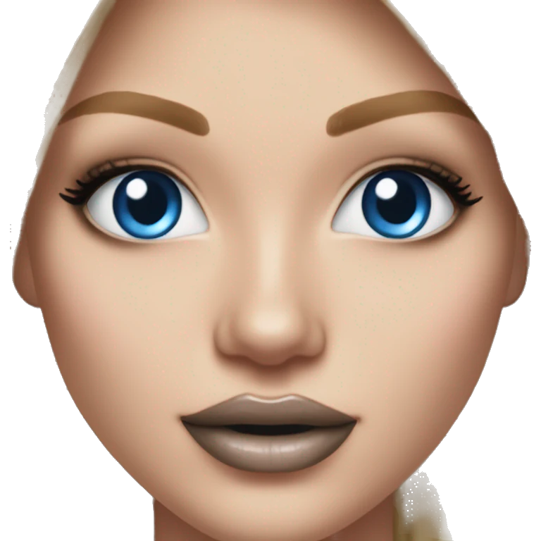 Realistic victoria secret model blonde blue eyes  emoji