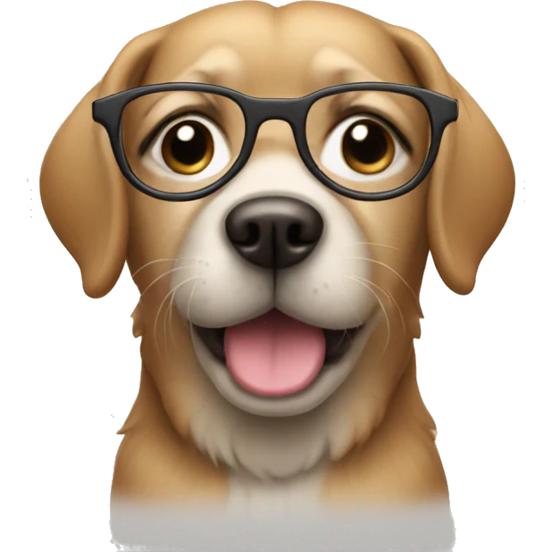Dog with glasses emoji
