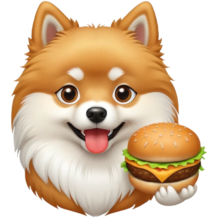 spitz which eat burger  emoji