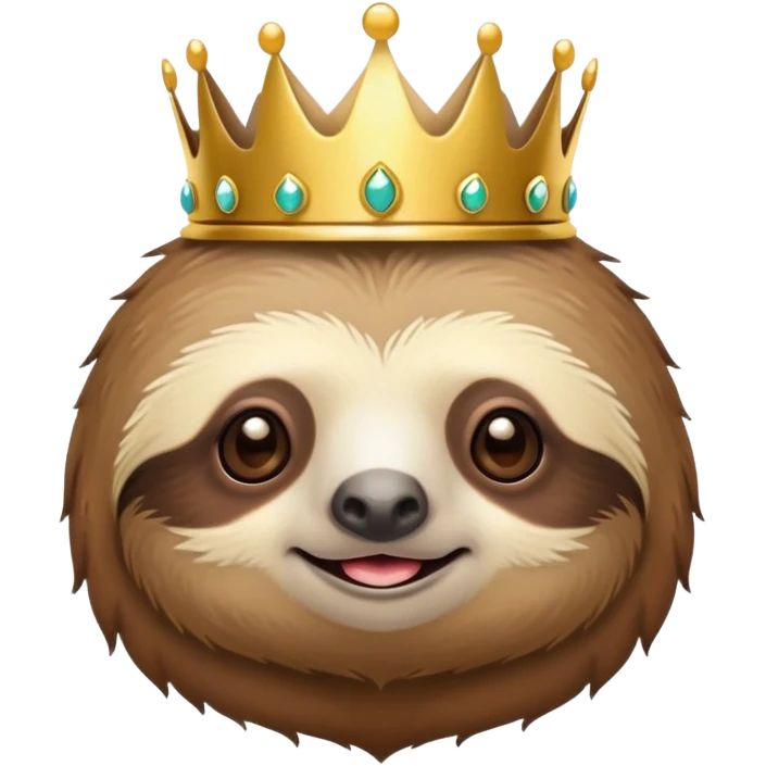 Sloth wearing a crown  emoji