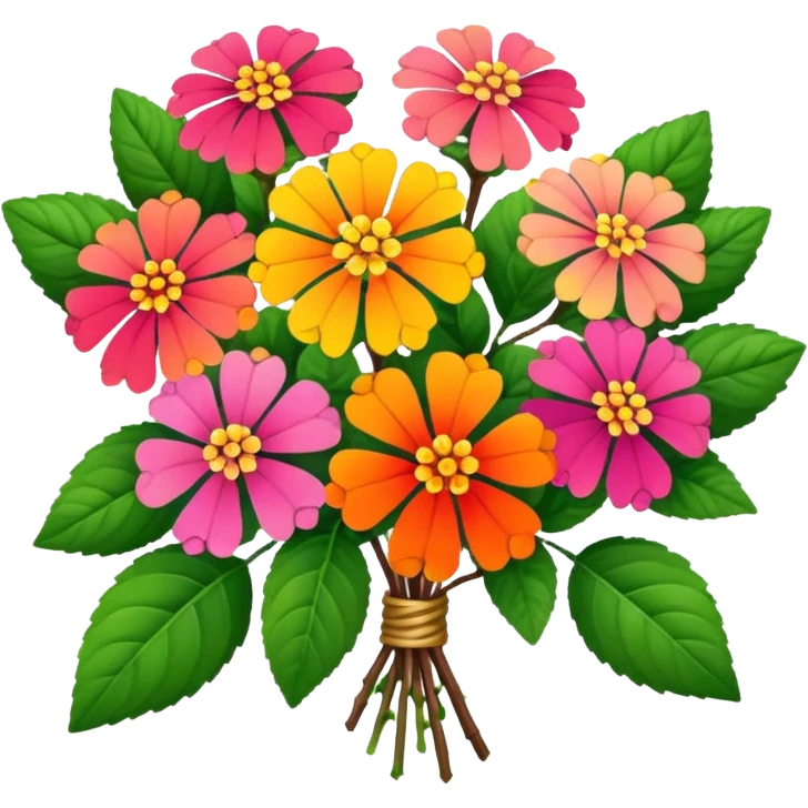 A pretty lantana flower in a bouquet  emoji