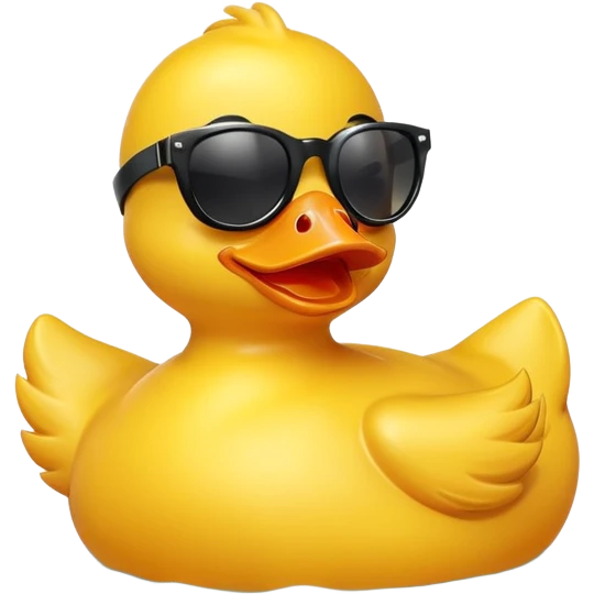Rubber duck wearing sunglasses emoji
