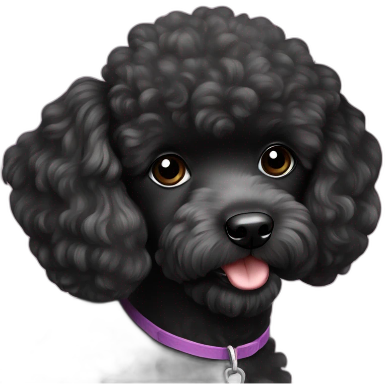 black MINI poodle emoji