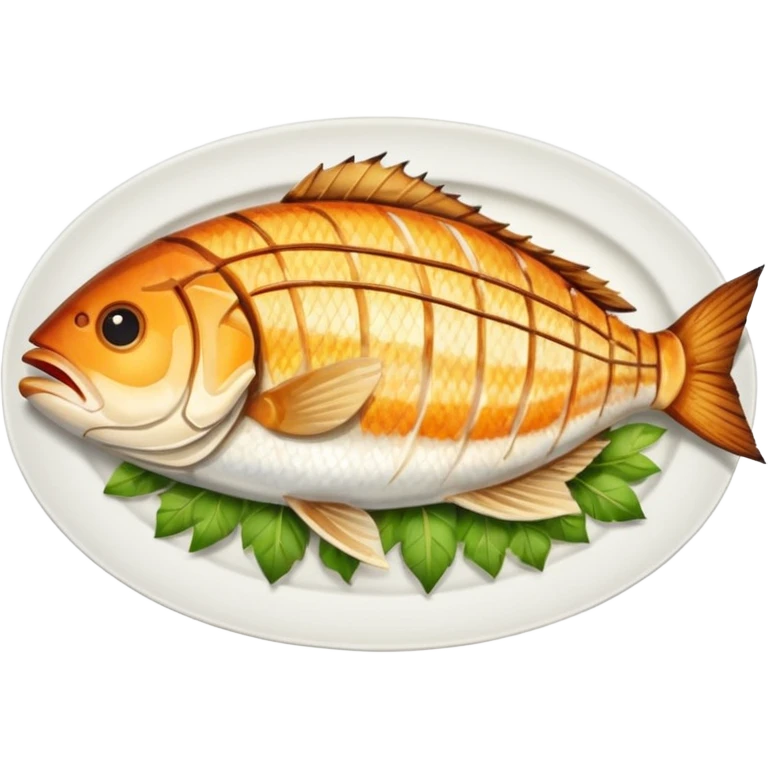 create a Whole Grilled Fish


Camera angle: slightly elevated top-down view with a gentle bird’s-eye perspective (about 15–20°), identical perspective and scaled do not add anything  on plate  emoji