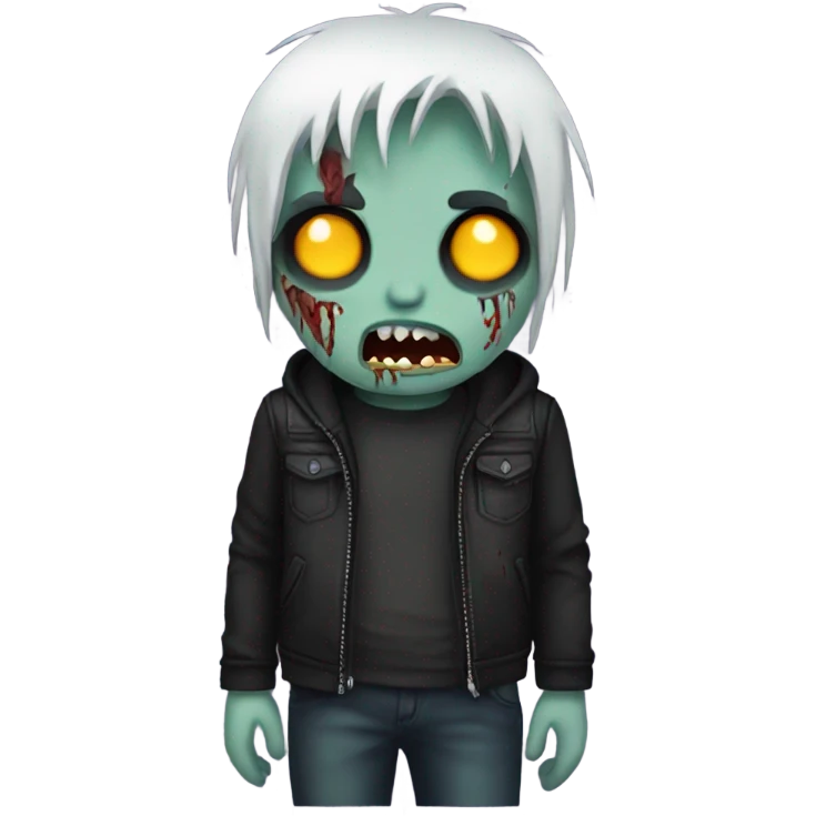 emo zombie black hair emoji