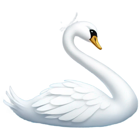 Swan and sparkling  emoji