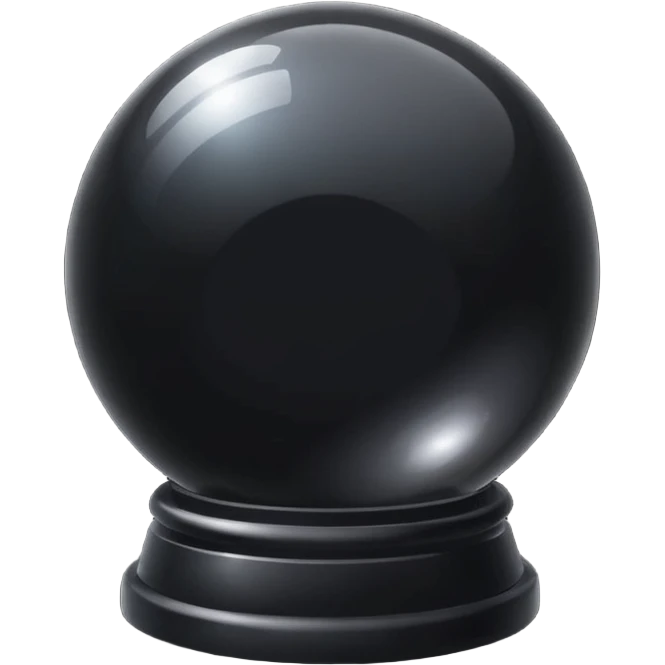 all black crystal magic ball emoji