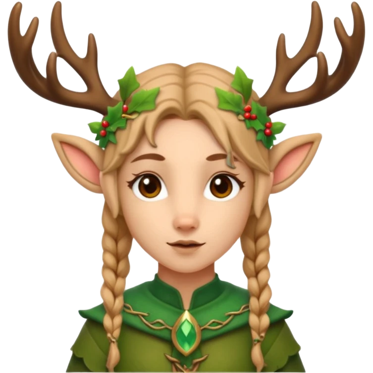 Cute Druid human like fawn with elf ears emoji