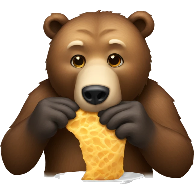 bear eating emoji