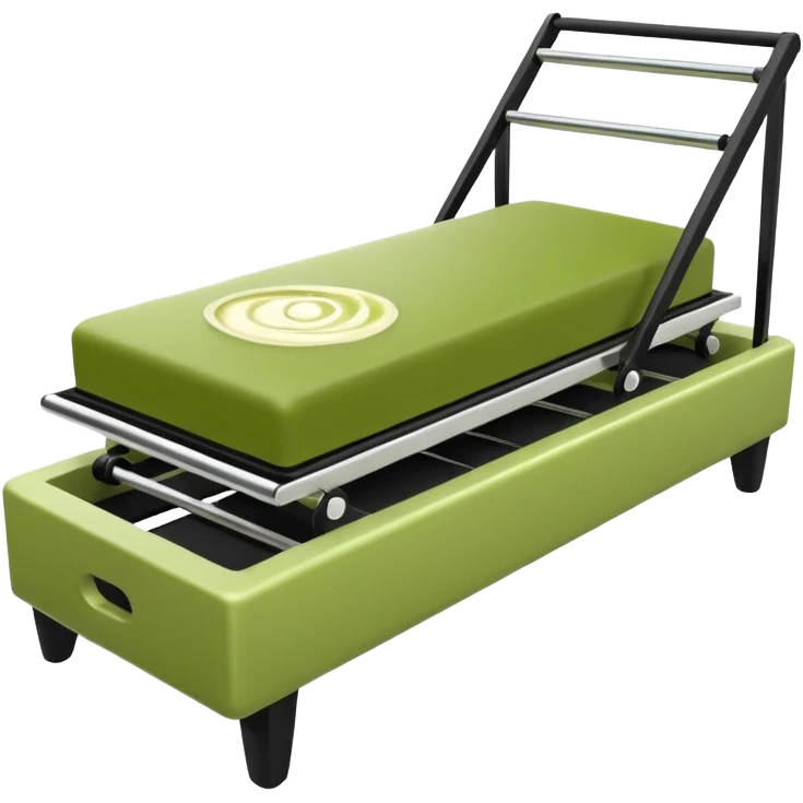 matcha coffee in a reformer machine pilates emoji