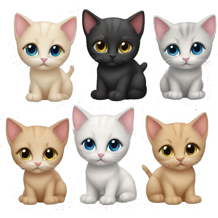 five kittens emoji