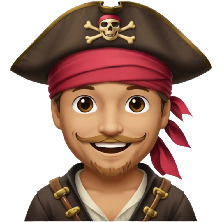 pirate blindfolded pirate hat smiling emoji