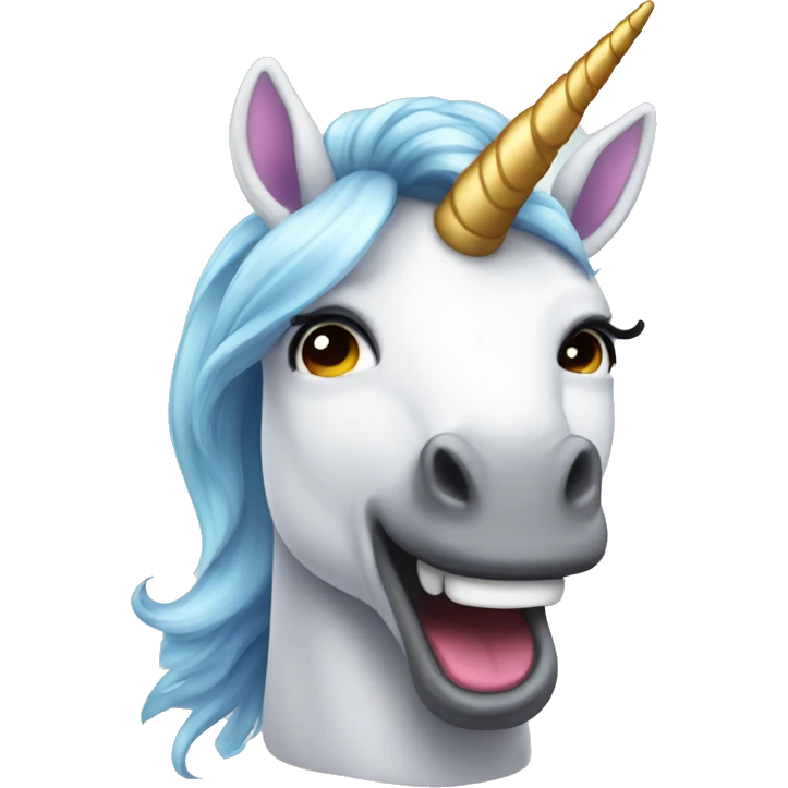 Unicorn smirking emoji