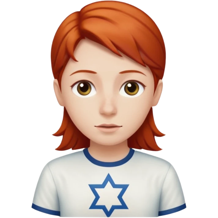 make a short person redhead with a Jewish star on the shirt emoji