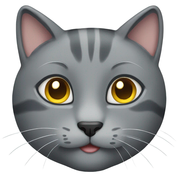 Grey cat emoji