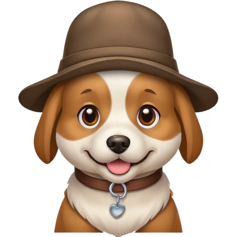 Dog wearing a hat emoji