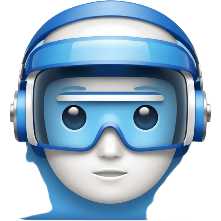 blue square, It needs to say the words "visor" emoji