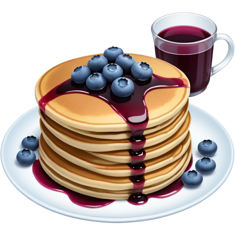 Blueberry pancakes  Burgundy emoji