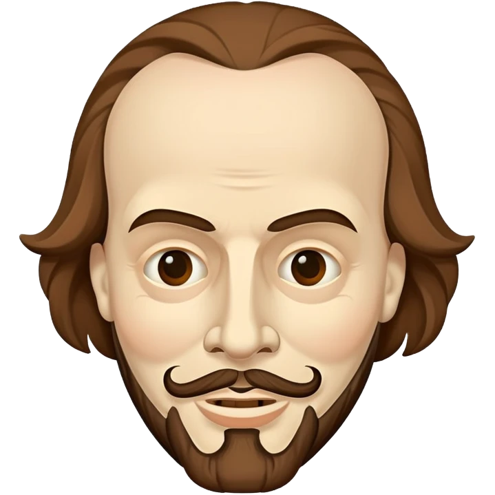 Shakespeare with theatrical comedy and tragedy masks emoji