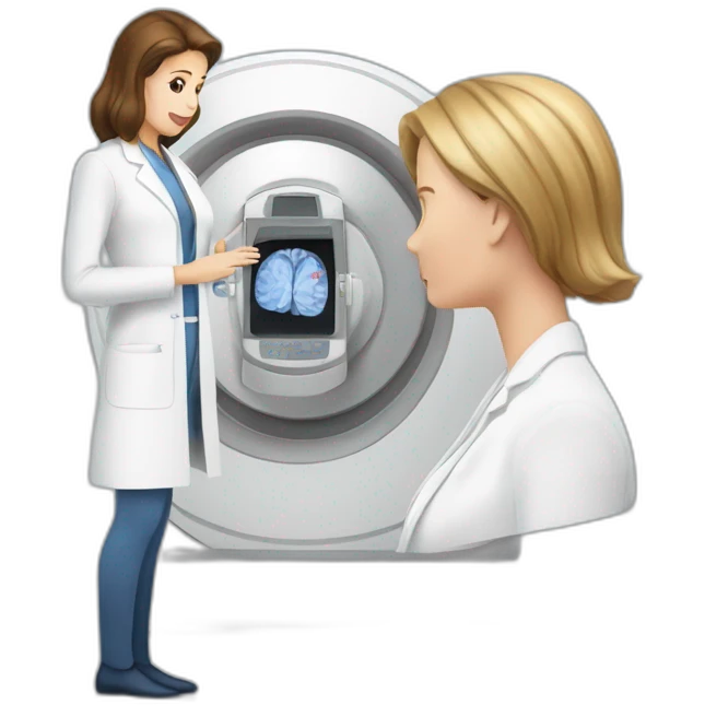 Posh-Radiologist-performing-breast-mri-to-woman emoji