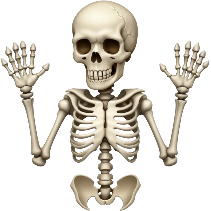Raging skeleton emoji
