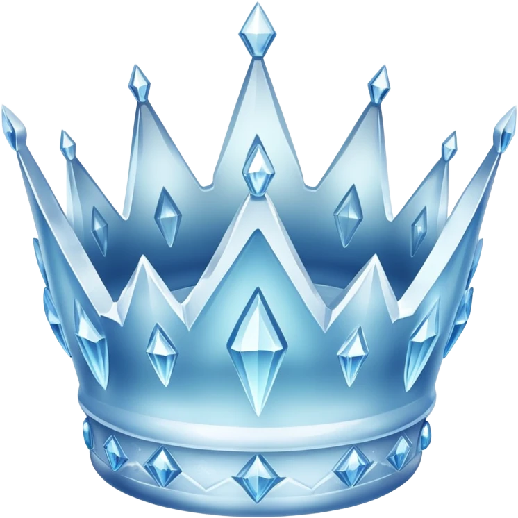 Ice crown and looks so real emoji
