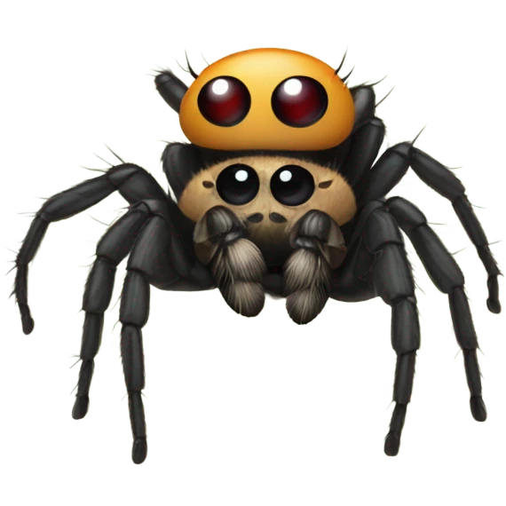 Jumping spider and fly emoji