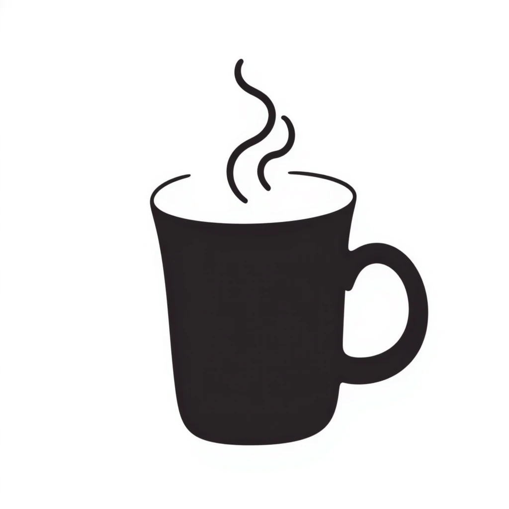 Coffee cup with steam emoji