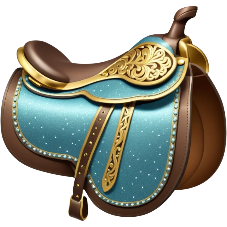 Glittery saddle emoji
