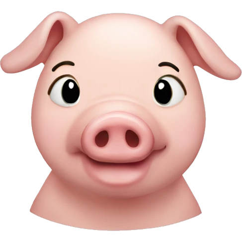 Pig kissing emoji