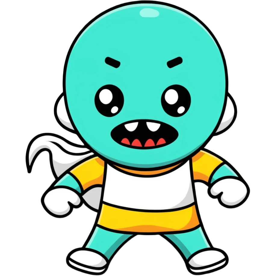 terrified character, shaking with fear emoji