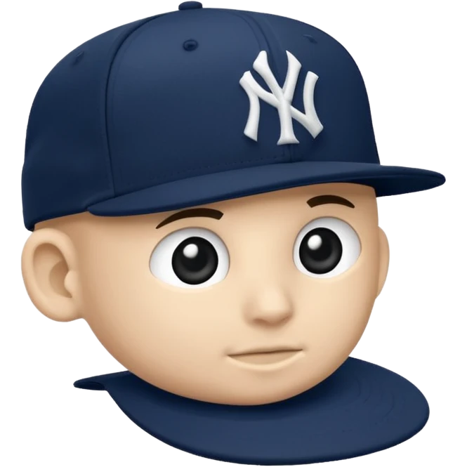 Brimless new york Yankee cap emoji
