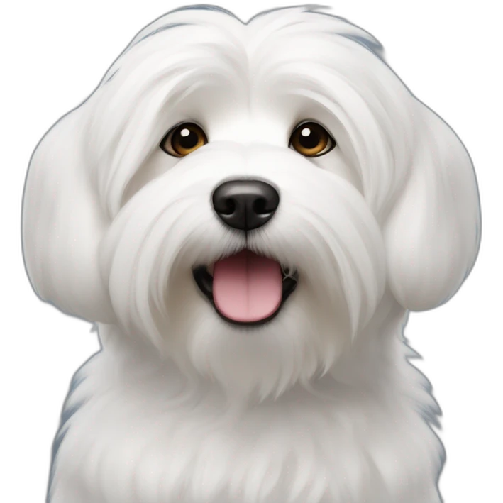 Coton de Tulear With ears up emoji