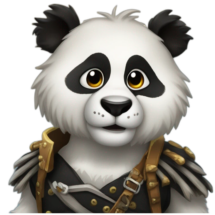 Böserpanda mit Piratenkostüm emoji