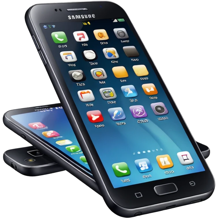 a Samsung phone, no buttons emoji