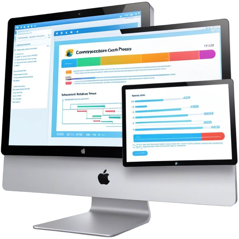 Create an emoji for animation and motion design. Show a computer monitor displaying cartoon creation process, with a timeline, keyframes, and motion effects. Use modern, vibrant colors. No emojis or smiley faces. Transparent background. emoji