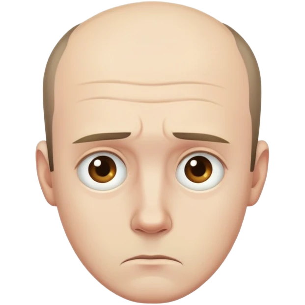 male sad receding hairline emoji
