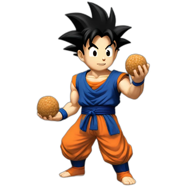 goku holding nuts emoji