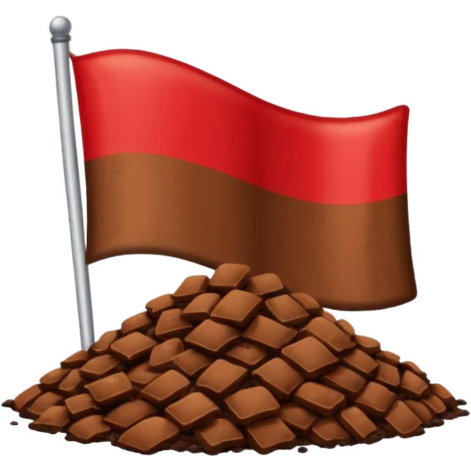 Make a Indonesian flag with poop in the middle emoji