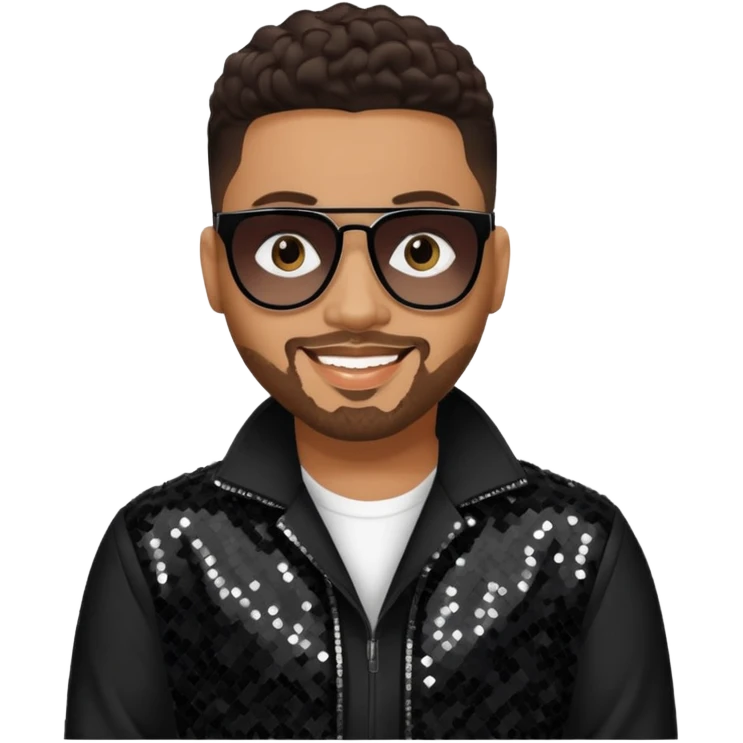 Al B Sure, R&B Singer with dark brown hair, black sequin outfit  emoji